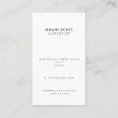 Ihr Foto, ein moderner blauer Titel Visitenkarte (Rückseite)