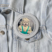 Ihr Foto Einfache Streifen Muster grau/weiß Button (Beispiel)