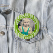 Ihr Foto Einfache Streifen Muster Schwarz/Weiß Button (Beispiel)