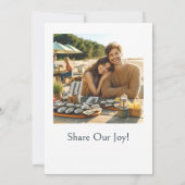 Ihr Foto Elegant Oyster Roast 1. Jubiläum Einladung (Rückseite)