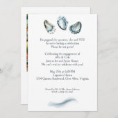 Ihr Foto Elegante Oyster Roast Engagement Party Einladung (Vorne/Hinten)