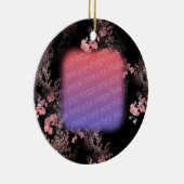 Ihr Foto Elegantes Rosa Blumendesign Keramikornament (Rechts)