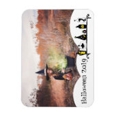 Ihr Foto Erinnerungen niedlichen Hexenwerk Hallowe Magnet (Vertikal)