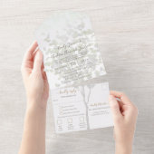 Ihr Foto Eukalyptus Tree Goldraht All In One Einladung (Abreißen)