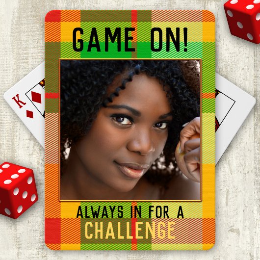 Ihr Foto farbenfroh Karierte Spielkarten Deck