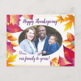 Ihr Foto Farbige Blätter Erntedank Feiertagspostkarte