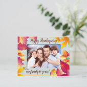 Ihr Foto Farbige Blätter Erntedank Feiertagspostkarte (Stehend Vorderseite)