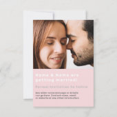 Ihr Foto fett und modern Save the Date Einladung (Rückseite)