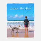 Ihr Foto Fleece Blankon mit benutzerdefiniertem Te (Vorderseite)