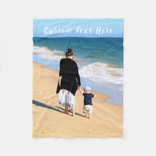 Ihr Foto Fleece Blankon mit individuellem Text (Vorderseite)