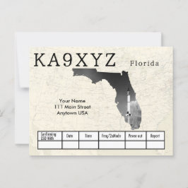 Ihr Foto Florida Shaped Cutout Custom QSL Postkarte