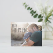 Ihr Foto Frohe Vatertagskarte Postkarte (Stehend Vorderseite)