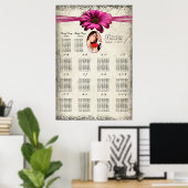 Ihr Foto Fuchsia Gerber Daisy Seekarte Poster (Heimbüro)