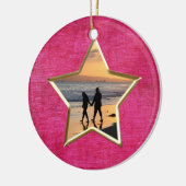 Ihr Foto: Fuchsia Star-Shape-Bilderrahmen Keramik Ornament (Links)