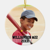Ihr Foto für Baseball oder Ihr Sport Keramik Ornament (Vorne)