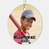 Ihr Foto für Baseball oder Ihr Sport Keramik Ornament (Links)