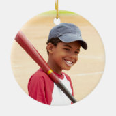Ihr Foto für Baseball oder Ihr Sport Keramik Ornament (Hinten)