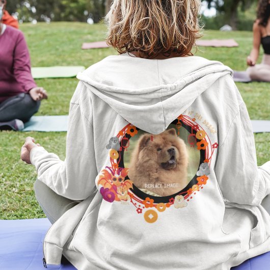 IHR FOTO FÜR DIE WAHL AUF BACK Zippered Hoodie