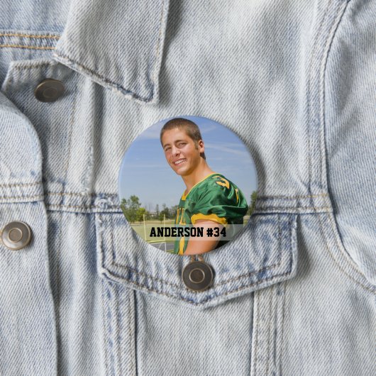 Ihr Foto für Fußball oder Ihre Sportrunde Button (Beispiel)