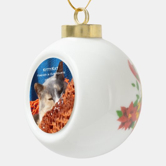 IHR FOTO für Haustiere oder Hunde Personalisiert Keramik Kugel-Ornament (Rechts)