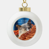 IHR FOTO für Haustiere oder Hunde Personalisiert Keramik Kugel-Ornament (Vorderseite)