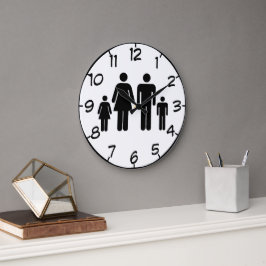 Ihr Foto für Ihre Familie Große Wanduhr