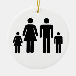 Ihr Foto für Ihre Familie Keramik Ornament