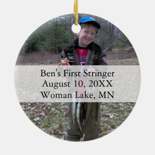 Ihr Foto für Rekordfische Keramik Ornament (Hinten)