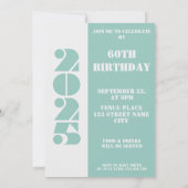 Ihr Foto geboren 1965, 60. Geburtstag Einladung (Rückseite)