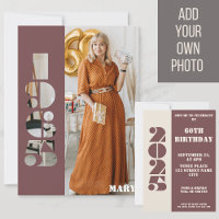 Ihr Foto geboren 1965 60. Geburtstagsfeier Einladu
