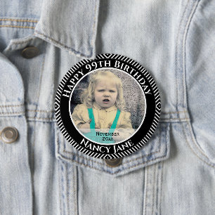 Ihr Foto: Geometrische Diagonallinien Schwarz & We Button