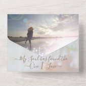 Ihr Foto Geometrischer Abstrakter Goldrahmen All In One Einladung (Rückseite)