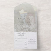 Ihr Foto Geometrischer Abstrakter Goldrahmen All In One Einladung (Innen Boden)