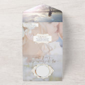 Ihr Foto Geometrischer Abstrakter Goldrahmen All In One Einladung (Außenbereich)