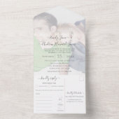 Ihr Foto Geometrischer Abstrakter Goldrahmen All In One Einladung (Innen Boden)