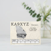 Ihr Foto Georgia geformt Cutout Custom QSL Postkarte (Stehend Vorderseite)