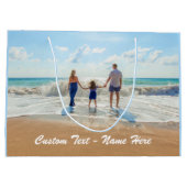 Ihr Foto-Geschenktasche mit Cystom-Textname Große Geschenktüte (Rückseite)