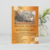 Ihr Foto Gold Moving Housewarming Einladung (Stehend Vorderseite)
