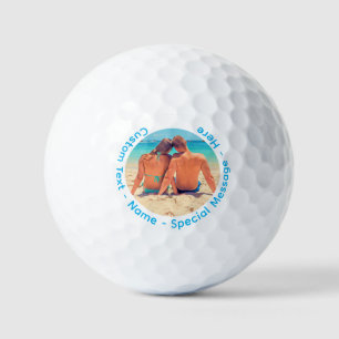 Ihr Foto Golf Balls Geschenk mit eigenem Text Golfball