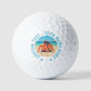 Ihr Foto Golf Balls Geschenk mit eigenem Text Golfball