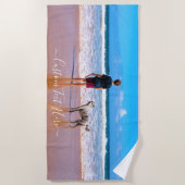 Ihr Foto-Handtuch mit individuellem Text Strandtuch (Vorderseite)