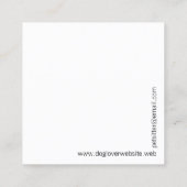 Ihr Foto-Haustier, das | Hundewanderer-einfaches Quadratische Visitenkarte (Rückseite)