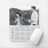 Ihr Foto heißt Personalisiert Gray 2025 Calendar Mousepad (Mit Mouse)