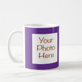 Ihr Foto hier Double Personalisiert Pix auf Lila Kaffeetasse (Links)