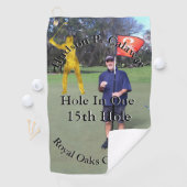 Ihr Foto hier Loch in One Stats Golf Handtuch (Insitu)