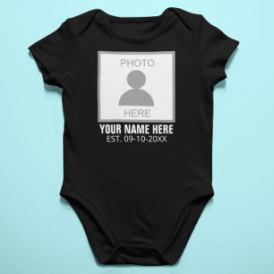Ihr Foto hier Name und Alter Baby Strampler
