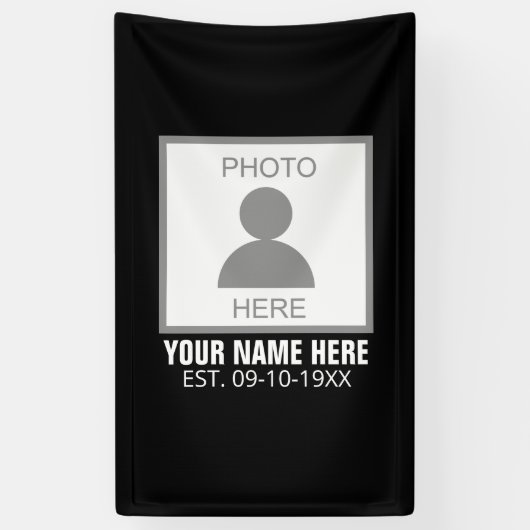 Ihr Foto hier Name und Alter Banner (Vertikal)