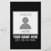 Ihr Foto hier Name und Alter Briefpapier (Vorderseite)