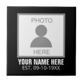 Ihr Foto hier Name und Alter Fliese (Vorderseite)