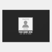 Ihr Foto hier Name und Alter Geschenkpapier Set (Vorderseite 3)